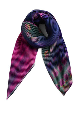 sjaal met tie-dye effect paars