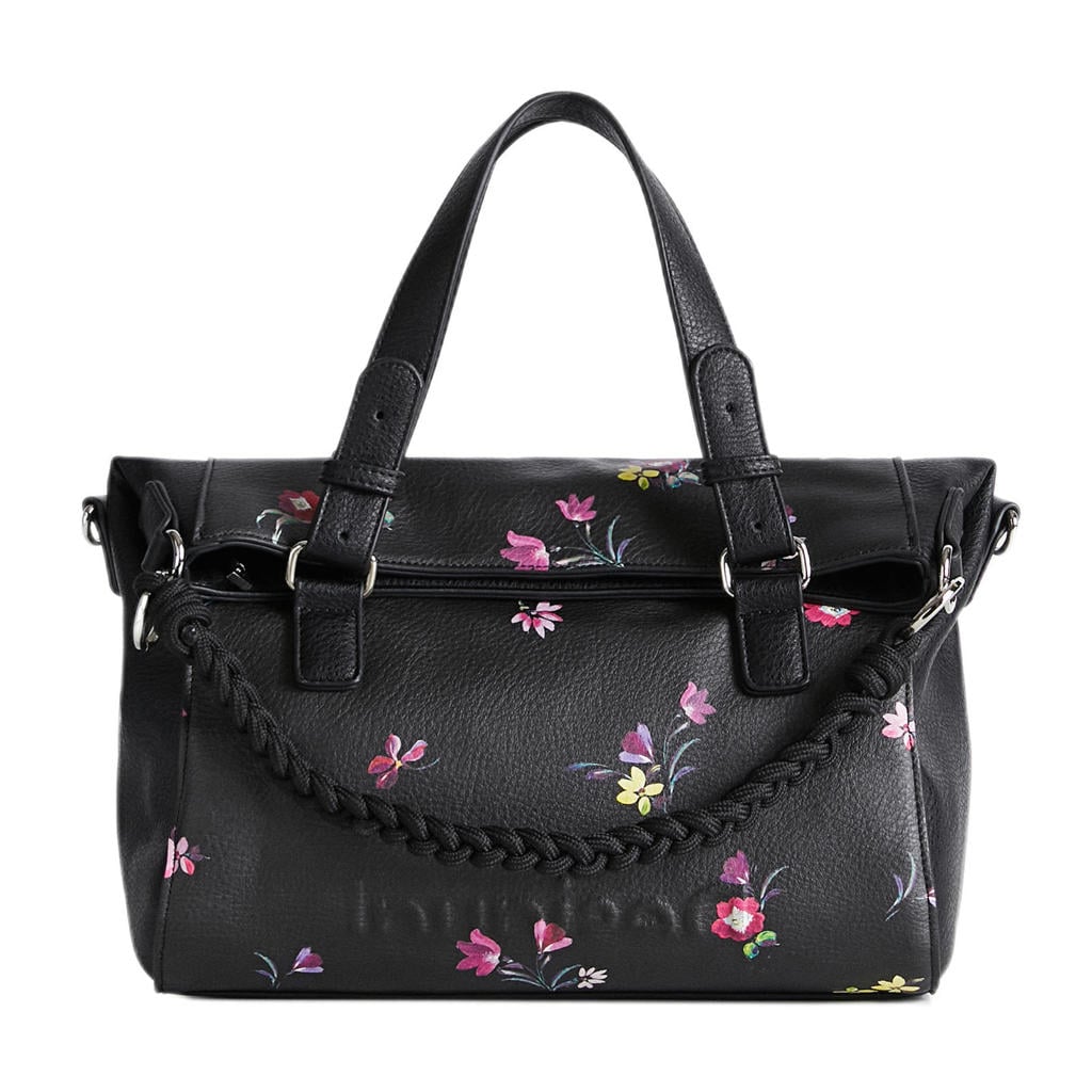 Desigual handtas met all-over bloemenprint zwart