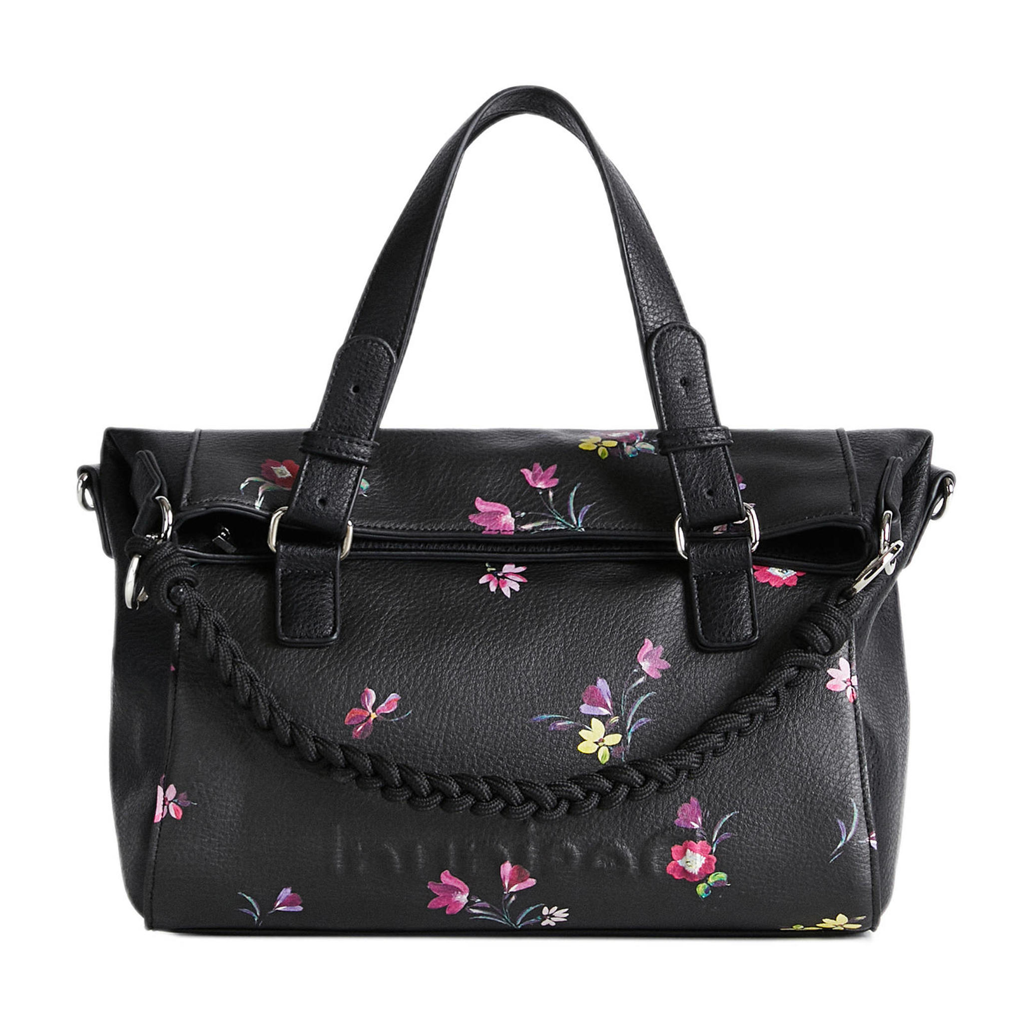 Desigual handtas met all-over bloemenprint zwart | wehkamp Desigual handtas met all-over bloemenprint zwart | wehkamp