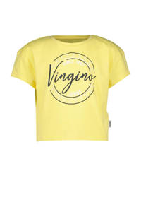 Vingino T-shirt Hidra met logo zachtgeel