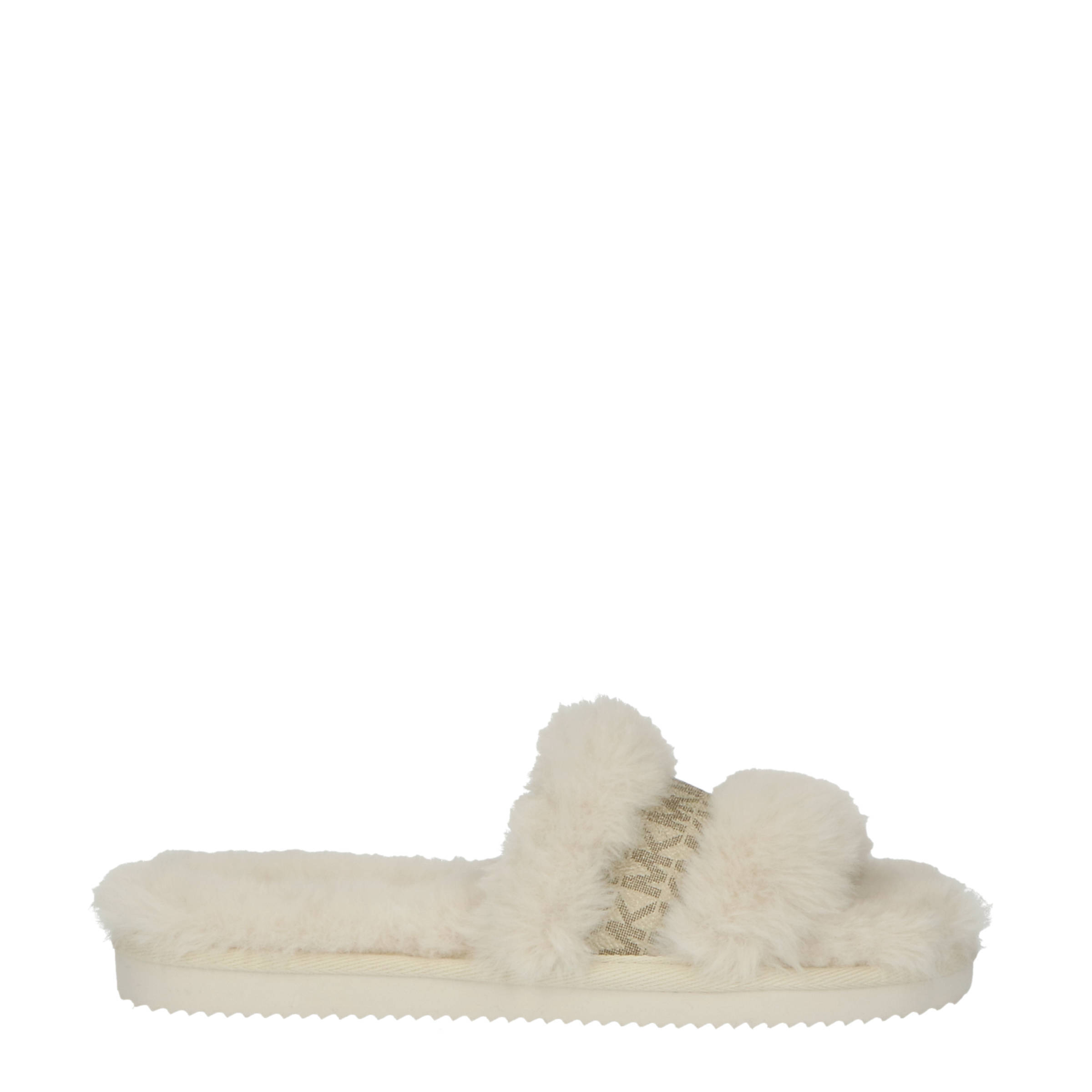Michael Kors Scarlett pantoffels beige/naturel | wehkamp