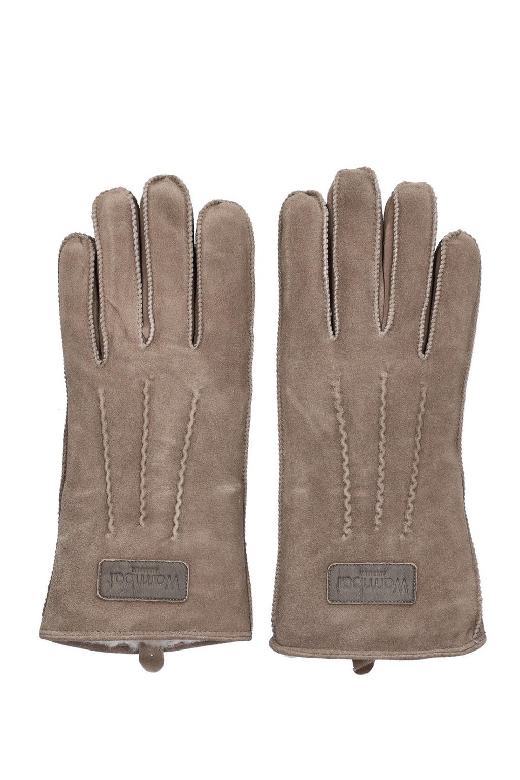 Warmbat Australia suède handschoenen taupe