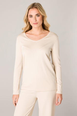 basic longsleeve Yola licht beige