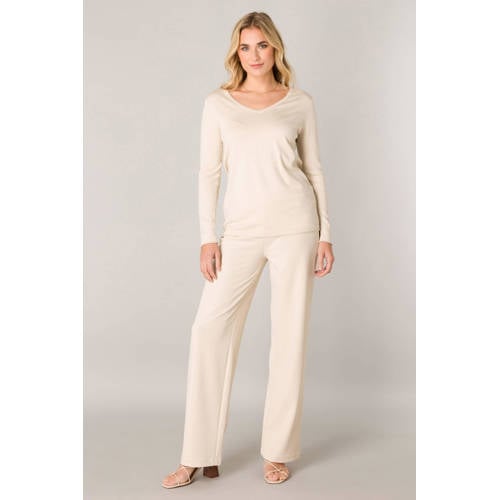 Base Level basic longsleeve Yola licht beige afbeelding
