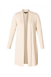 thumbnail: Base Level Curvy fijngebreid vest Ayla long beige
