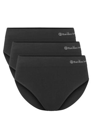slip Belle met bamboe (set van 3) zwart