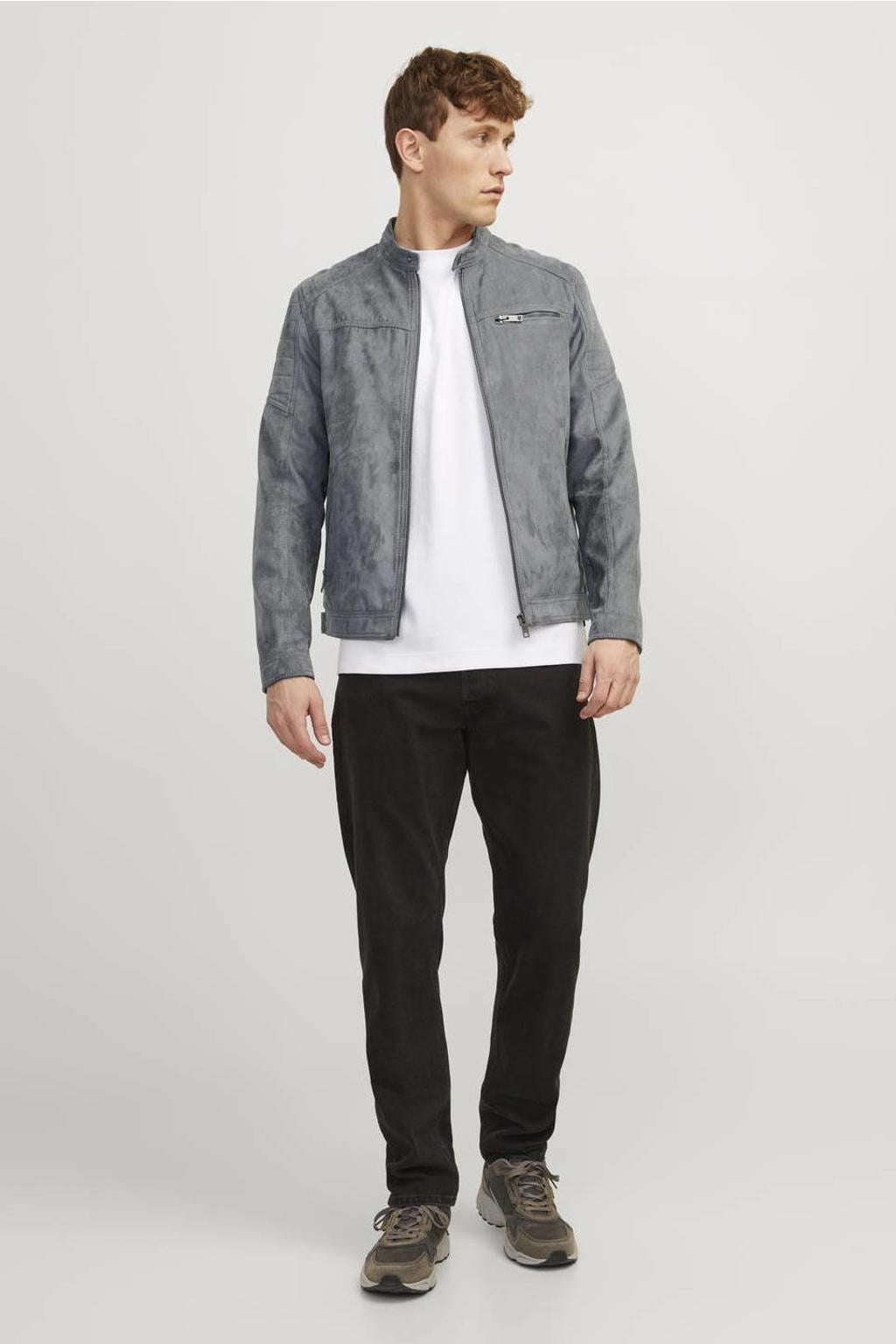 JACK & JONES ESSENTIALS suèdelook imitatieleren jas - sedona sage