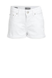 Witte meisjes LTB jeans short van stretchdenim met regular waist en rits- en knoopsluiting