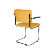 thumbnail: Zuiver Zuiver Ridge Rib Eetkamerstoelen  Met Armleuning Geel (set van 2) Ridge Rib Eetkamerstoelen  Met Armleuning Geel - Set van 2