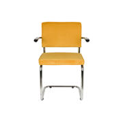 thumbnail: Zuiver Zuiver Ridge Rib Eetkamerstoelen  Met Armleuning Geel (set van 2) Ridge Rib Eetkamerstoelen  Met Armleuning Geel - Set van 2