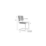 thumbnail: Zuiver Zuiver Ridge Rib Eetkamerstoelen  Met Armleuning Geel (set van 2) Ridge Rib Eetkamerstoelen  Met Armleuning Geel - Set van 2