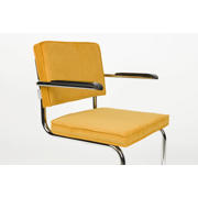 thumbnail: Zuiver Zuiver Ridge Rib Eetkamerstoelen  Met Armleuning Geel (set van 2) Ridge Rib Eetkamerstoelen  Met Armleuning Geel - Set van 2