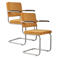 Zuiver Zuiver Ridge Rib Eetkamerstoelen  Met Armleuning Geel (set van 2) Ridge Rib Eetkamerstoelen  Met Armleuning Geel - Set van 2