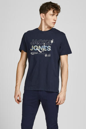 regular fit T-shirt JCOGAME met logo navy blazer