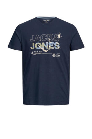 regular fit T-shirt JCOGAME met logo navy blazer