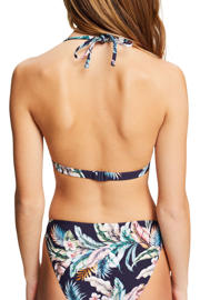 thumbnail: ESPRIT Women Beach niet-voorgevormde gebloemde halter bikinitop donkerblauw