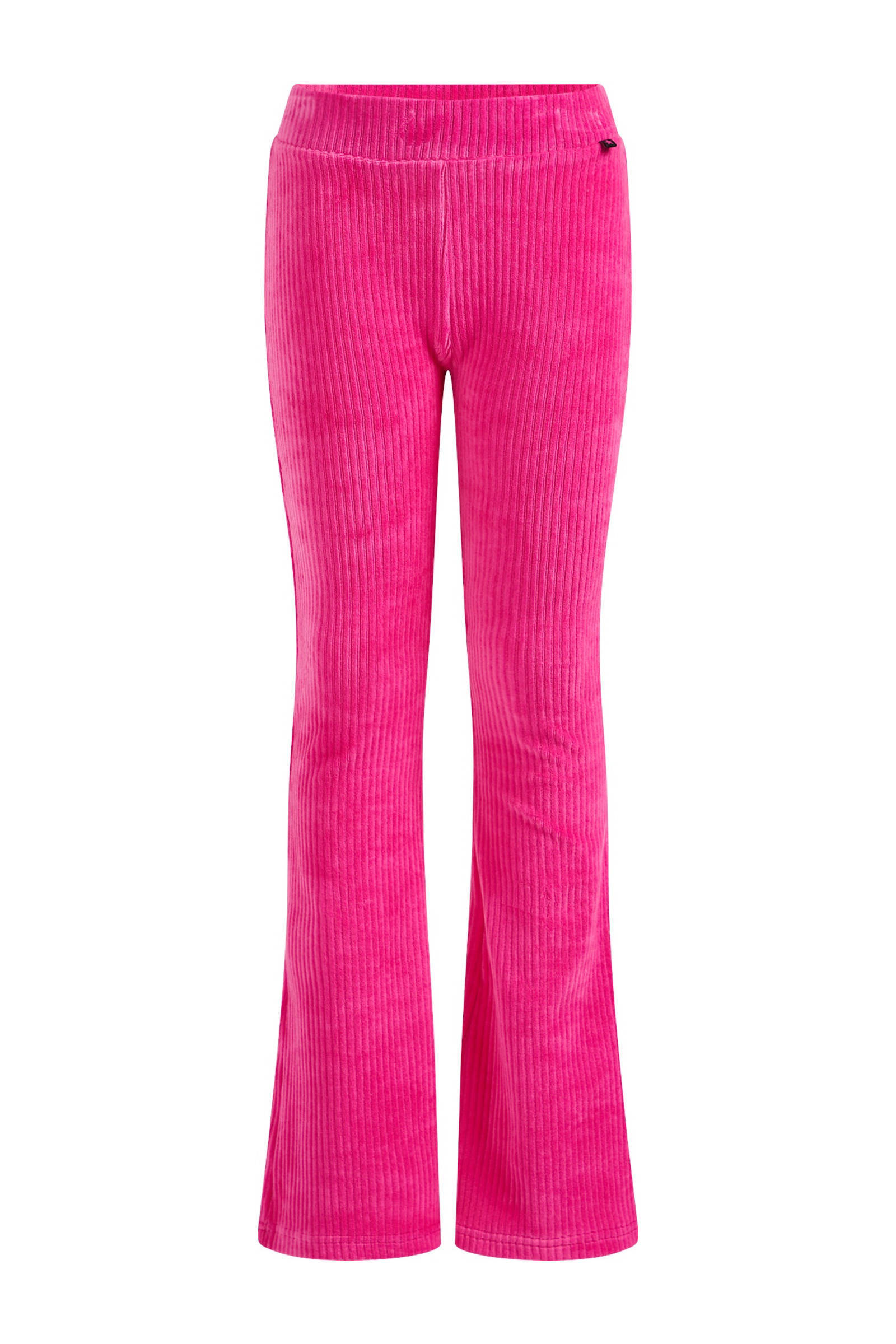 WE Fashion velours flared broek fel roze | wehkamp