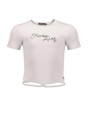 T-shirt Cabby met logoborduursel wit