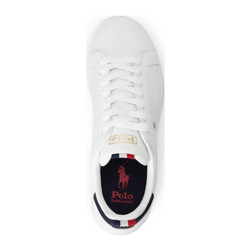 POLO Ralph Lauren Heritage Court leren sneakers wit/blauw/rood