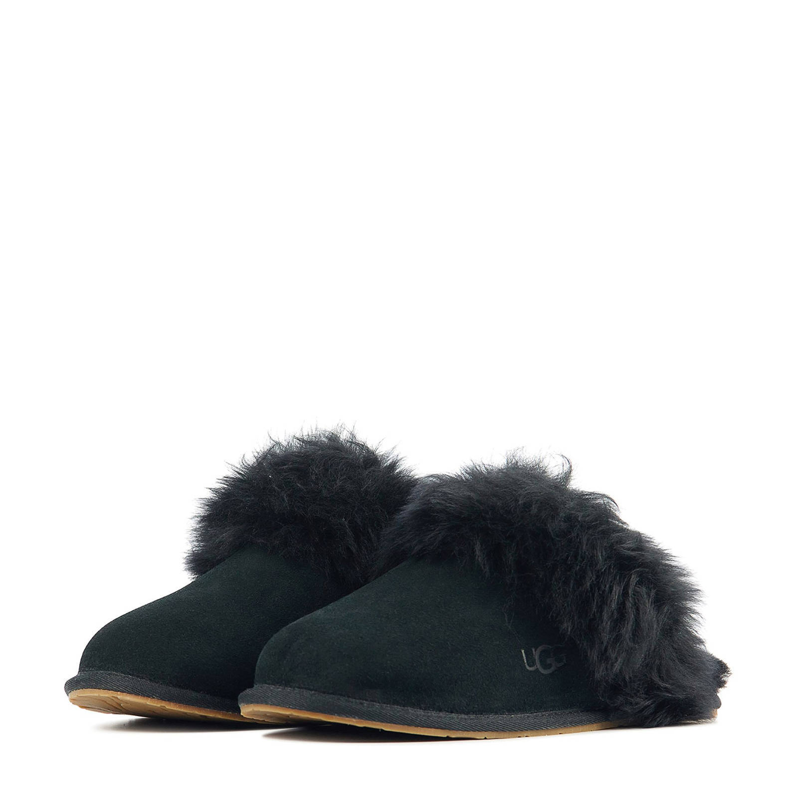 UGG Scuff Sis suede pantoffels zwart wehkamp