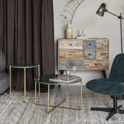 thumbnail: Wehkamp Home Housecraft Living Timpa Salontafel Marmer Rond 70x70 cm Groen/ Goud Timpa Salontafel Marmer Rond 70x70 cm Groen/ Goud
