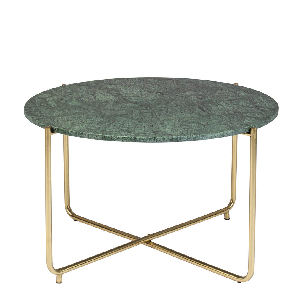 Wehkamp Home Housecraft Living Timpa Salontafel Marmer Rond 70x70 cm Groen/ Goud Timpa Salontafel Marmer Rond 70x70 cm Groen/ Goud
