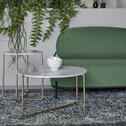 thumbnail: Wehkamp Home Housecraft Living Timpa Salontafel Marmer Rond 70x70 cm Wit/ Goud Timpa Salontafel Marmer Rond 70x70 cm Wit/ Goud