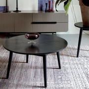 thumbnail: Housecraft Living Housecraft Living Fabio Salontafel Rond Hout 80x80 cm Zwart Fabio Salontafel Rond Hout 80x80 cm Zwart