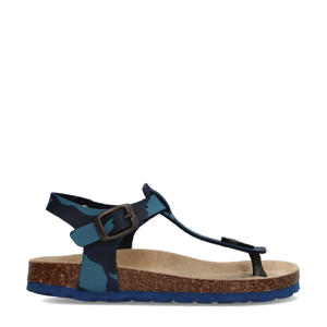 Sammy Spain  sandalen met camouflageprint blauw