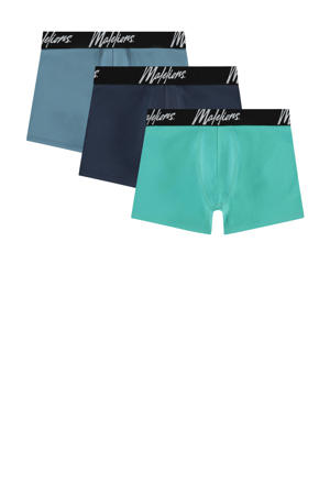   boxershort - set van 3 turquoise/donkerblauw/grijsblauw