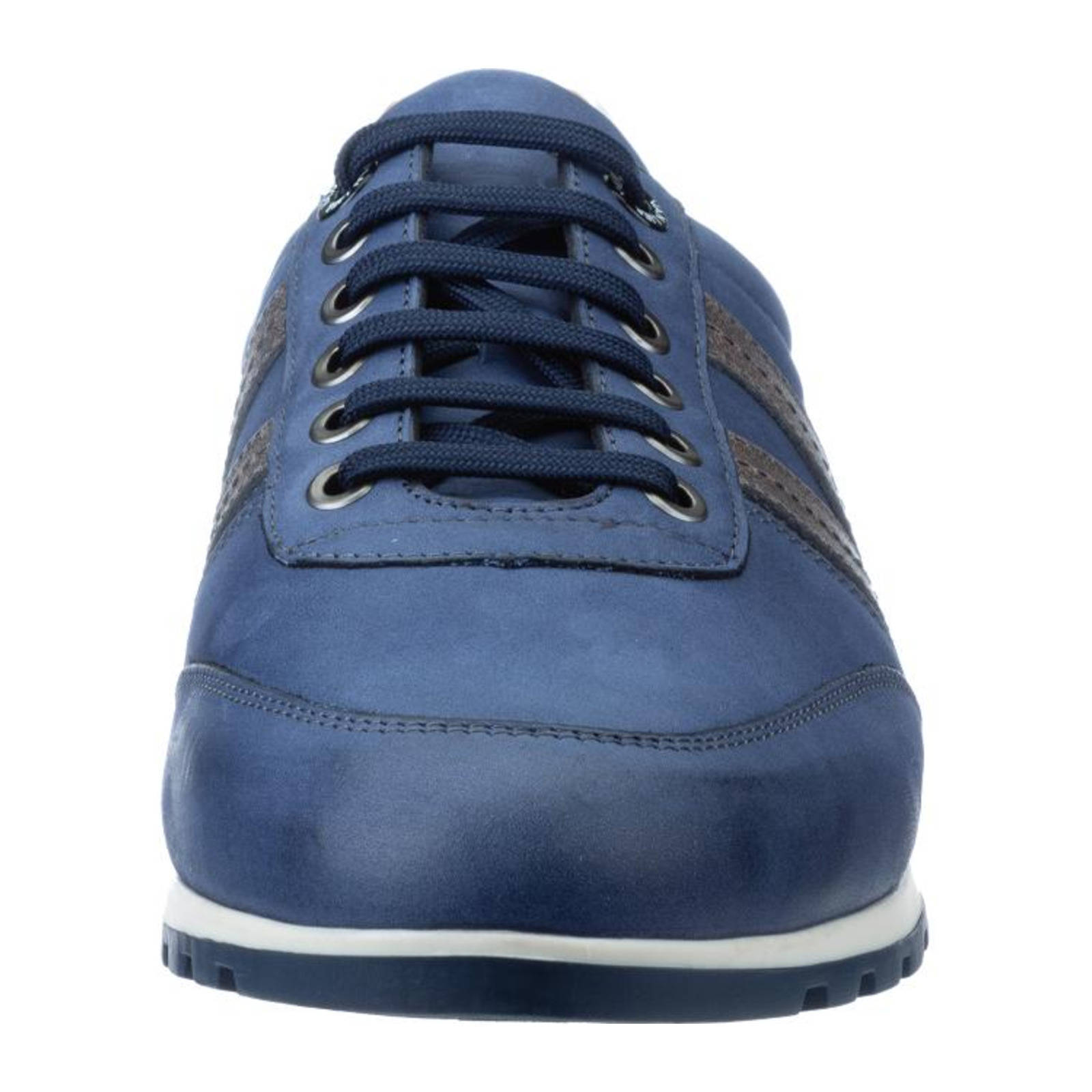 Van Lier Anzano nubuck sneakers blauw grijs wehkamp