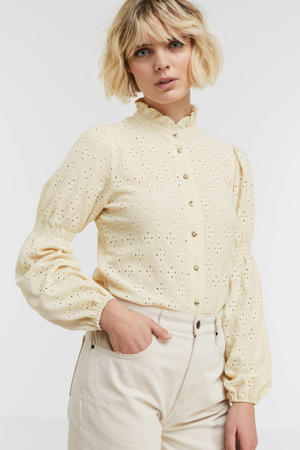 blouse FQMILAN met ruches ecru