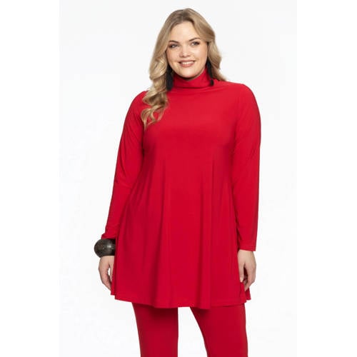 YOEK tuniek van travelstof DOLCE rood