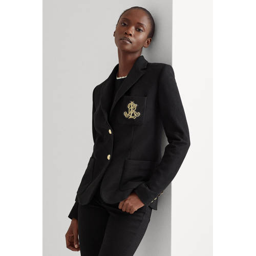 Lauren Ralph Lauren blazer met borduursels zwart afbeelding