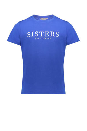 T-shirt met tekst hardblauw