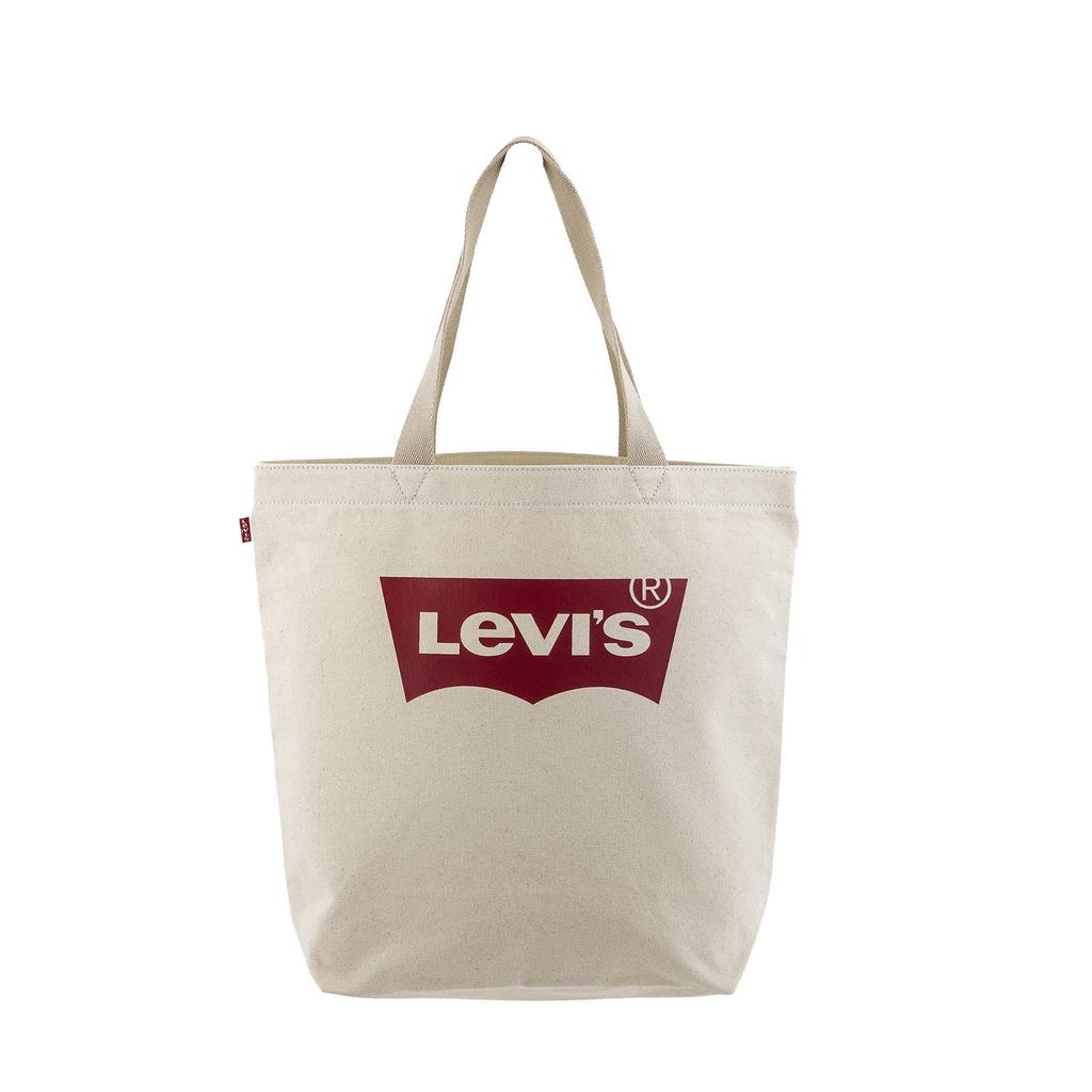 Levi's shopper met logo ecru/rood