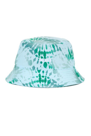 bucket hat met tie-dye print blauw