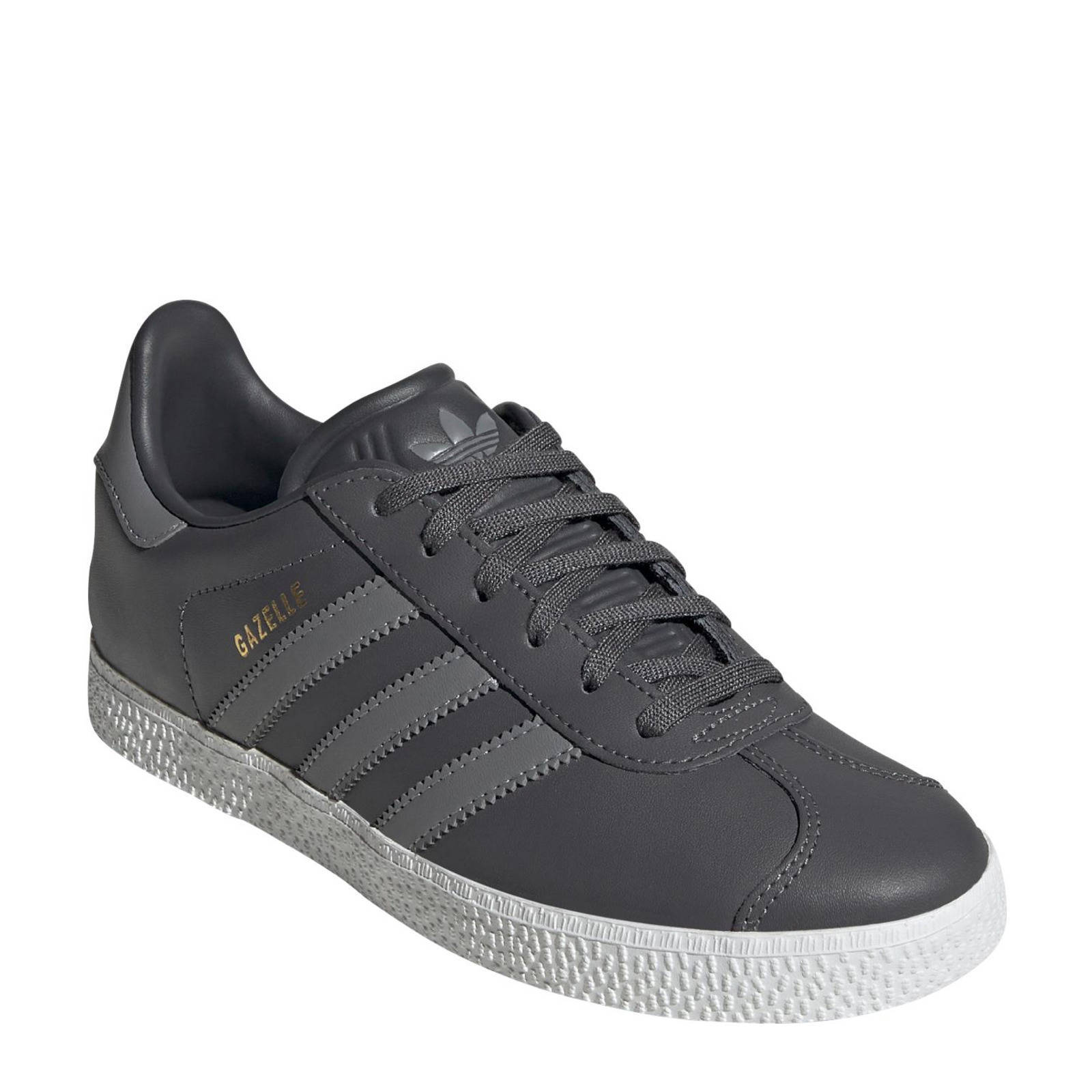 adidas originals gray and white gazelle sneakers