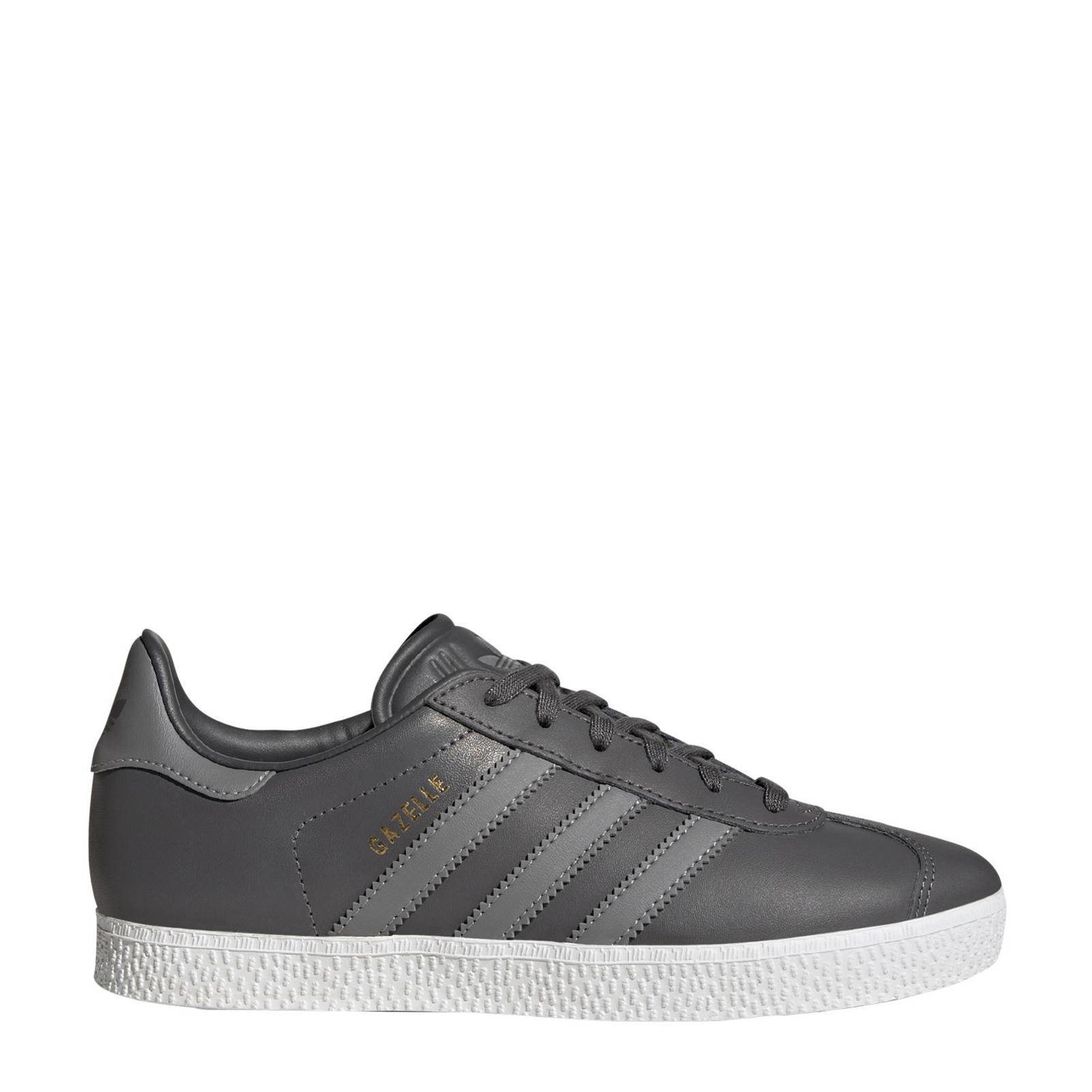 adidas originals gray and white gazelle sneakers