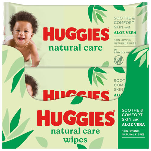 Huggies Natural Care billendoekjes met Aloe Vera - 560 billendoekjes