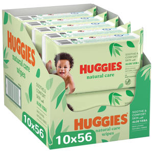 Wehkamp Huggies Natural Care billendoekjes met Aloe Vera - 560 billendoekjes aanbieding