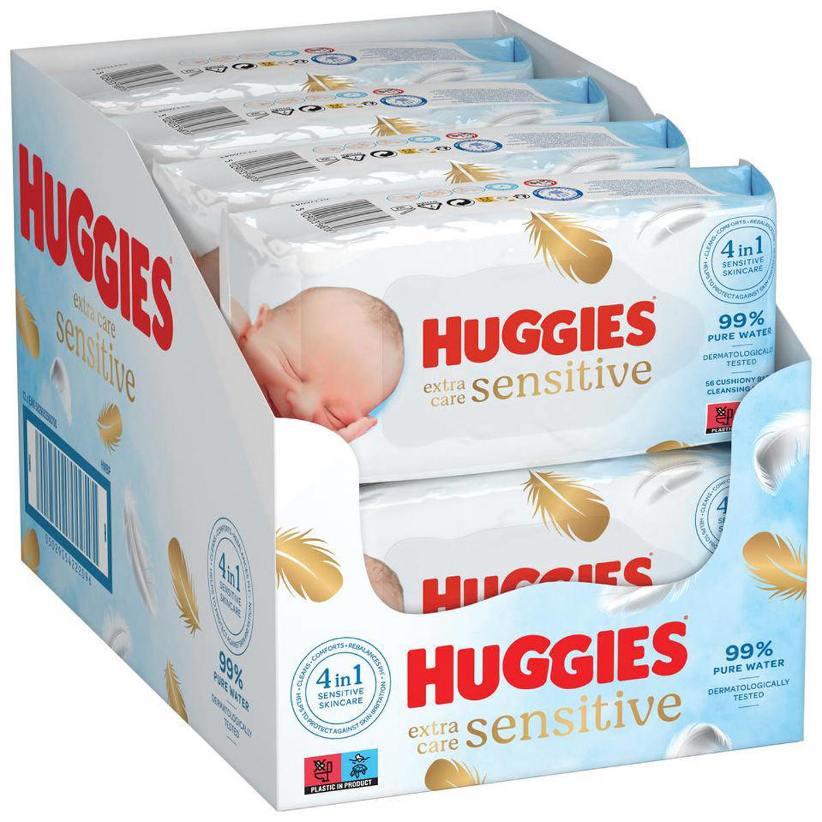 Dusver Pessimist zonde Huggies billendoekjes - Pure Extra Care - 8 x 56 stuks | wehkamp