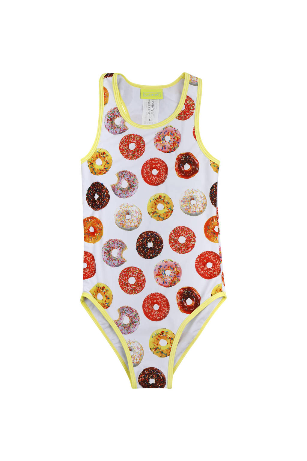 bestrating Nuchter verlangen Claesen's badpak met donut print wit/rood/geel | wehkamp