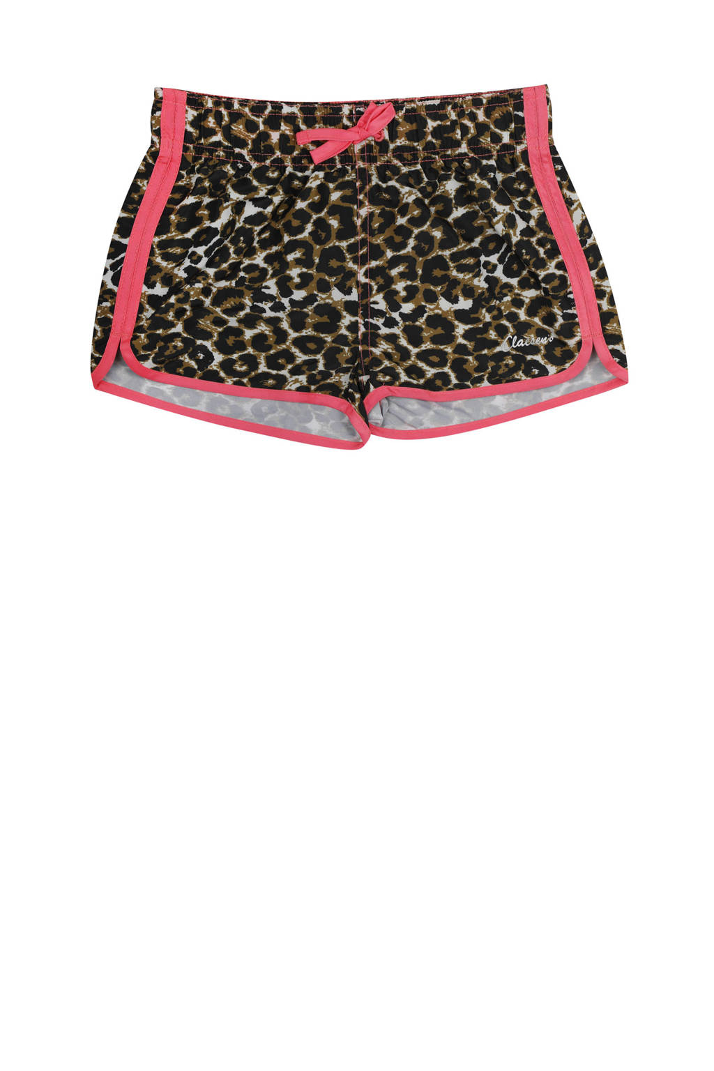Claesen's zwemshort met panterprint bruin/roze