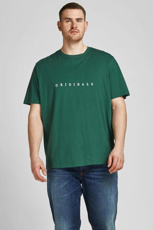 T-shirt JORCOPENHAGEN Plus Size met logo trekking green