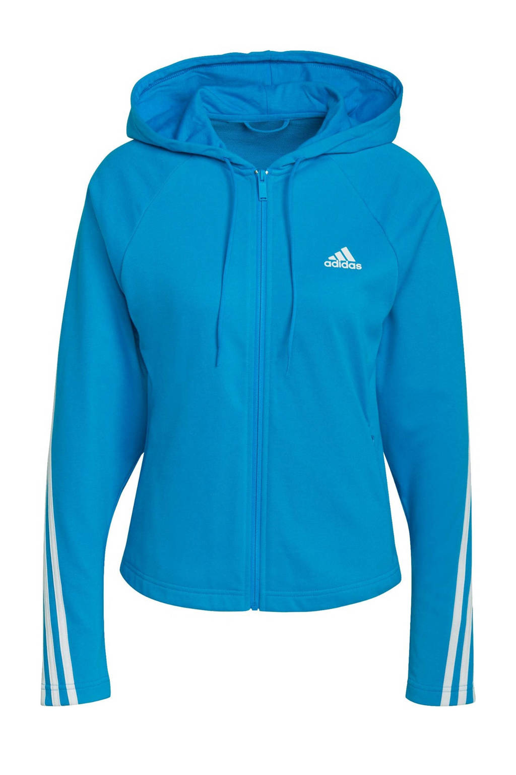 adidas Performance fleece joggingpak blauw/wit