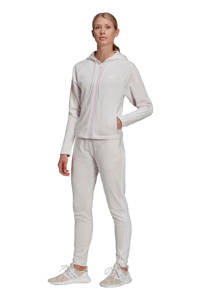 adidas Performance fleece joggingpak lichtroze/wit, Lichtroze/wit