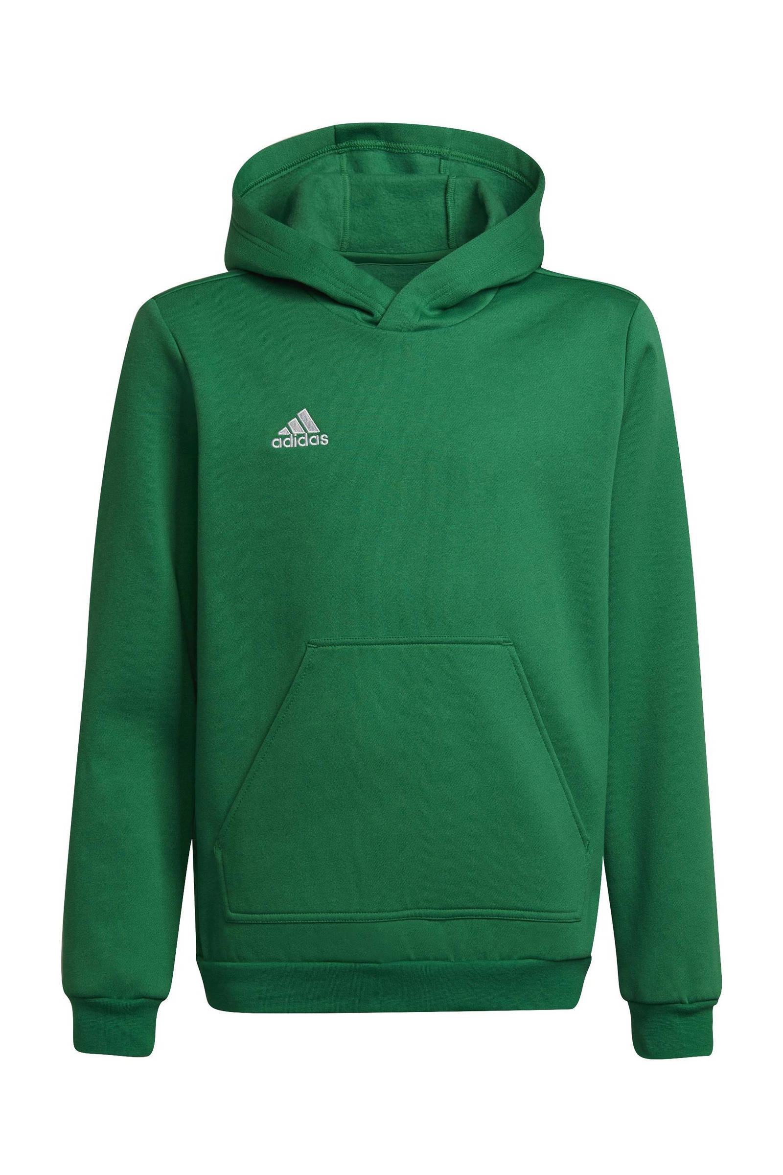 adidas Performance Junior sporthoodie groen wit wehkamp