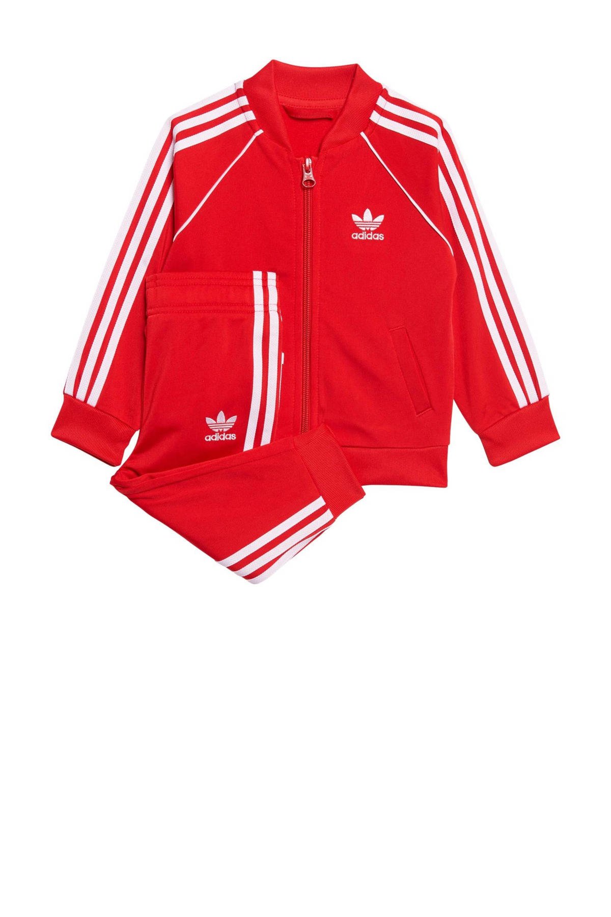 klimaat Trappenhuis Draaien adidas Originals Superstar Adicolor baby trainingspak rood/wit | wehkamp