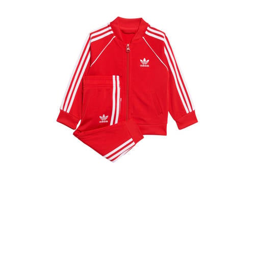 adidas Originals Superstar Adicolor baby trainingspak rood/wit